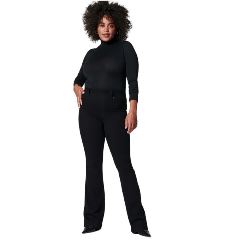 Spanx Flare Jeans, Clean Black Size 1X